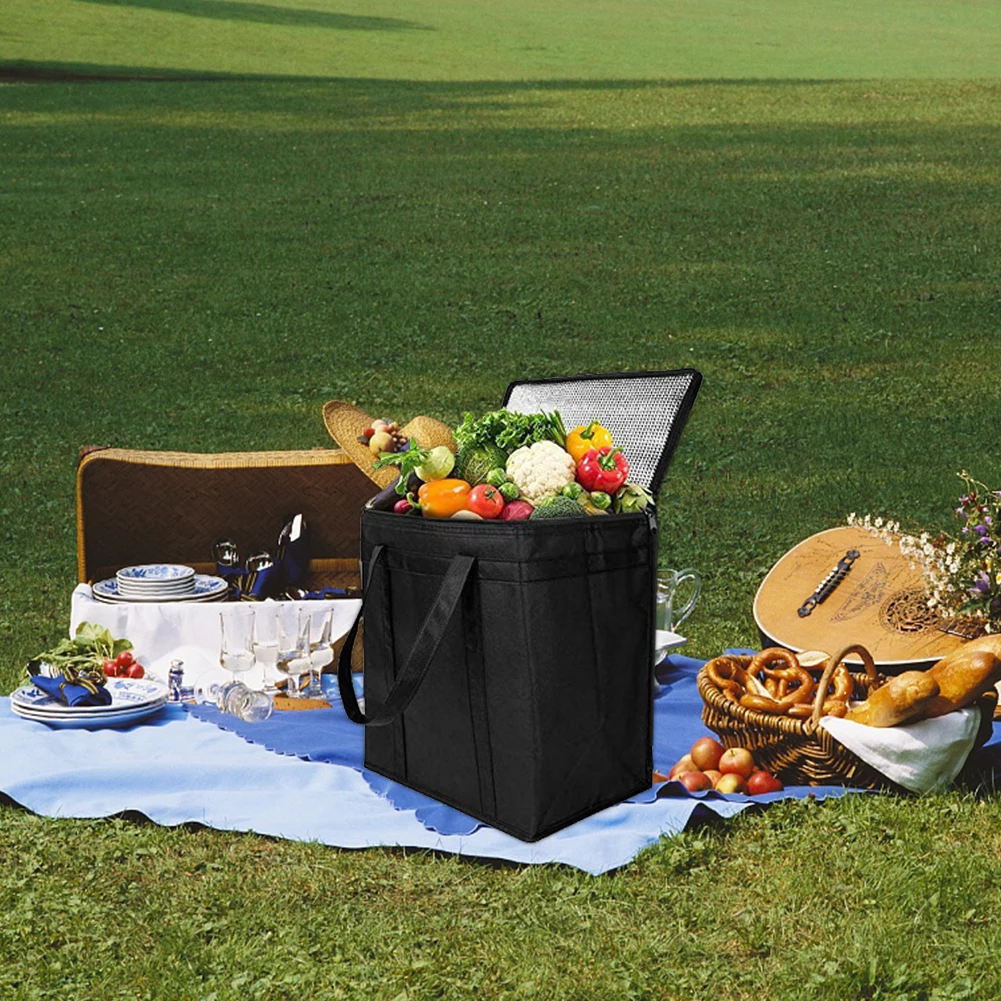 Thermal Lunch Bag Portable Camping Storage Bag Lightweight Thermal Cooler Bags Folding Thermal Bag For Food Camping Supplies