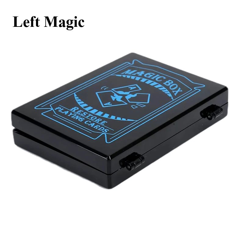 Surprise Restore Box Magic Tricks Black Plastic Box Broken Paper Card Case Close-Up Magic Tricks Props Toys For Children Adult