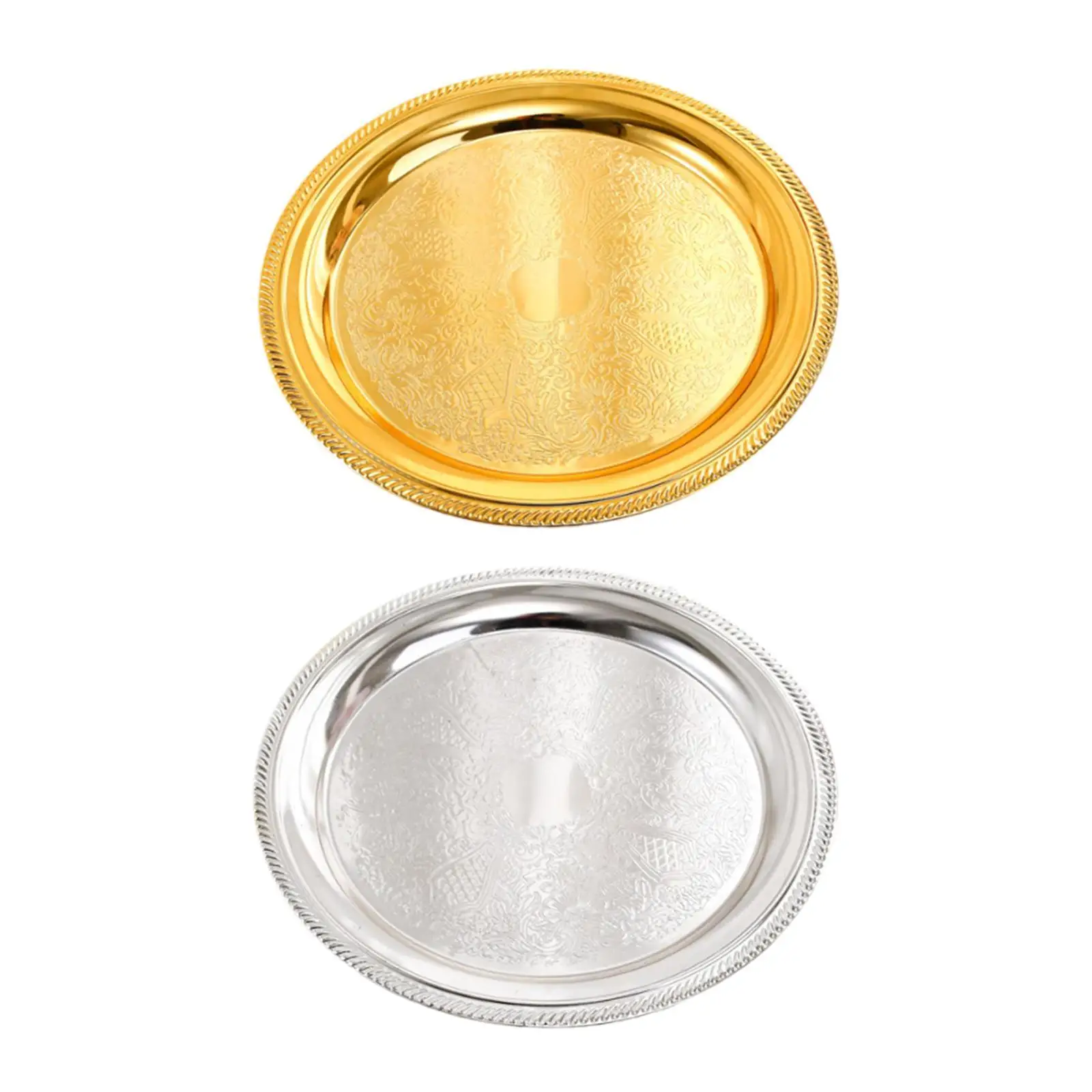 

Storage Tray Kitchen Metal Dish Plate 20cm Dish Tableware Salad Plate Aluminum