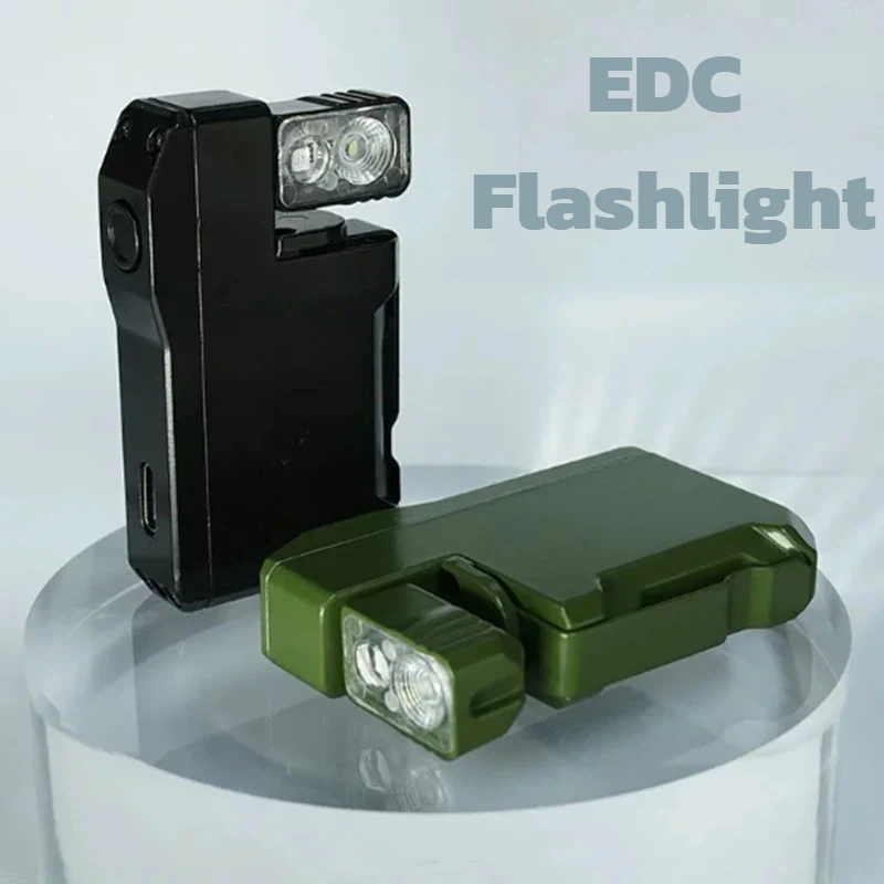 

Перезаряжаемый EDC-фонарь, портативный многоугловый светодиодный фонарик 180 ° Фонарь для кемпинга и походов с поворотной головкой