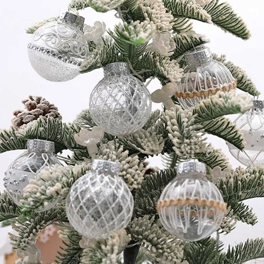 

16pcs Plastic Christmas Ball Waterproof Delicate Christmas Spheres Pendant Painted Shatterproof Xmas Tree Hanging Ornament Xmas