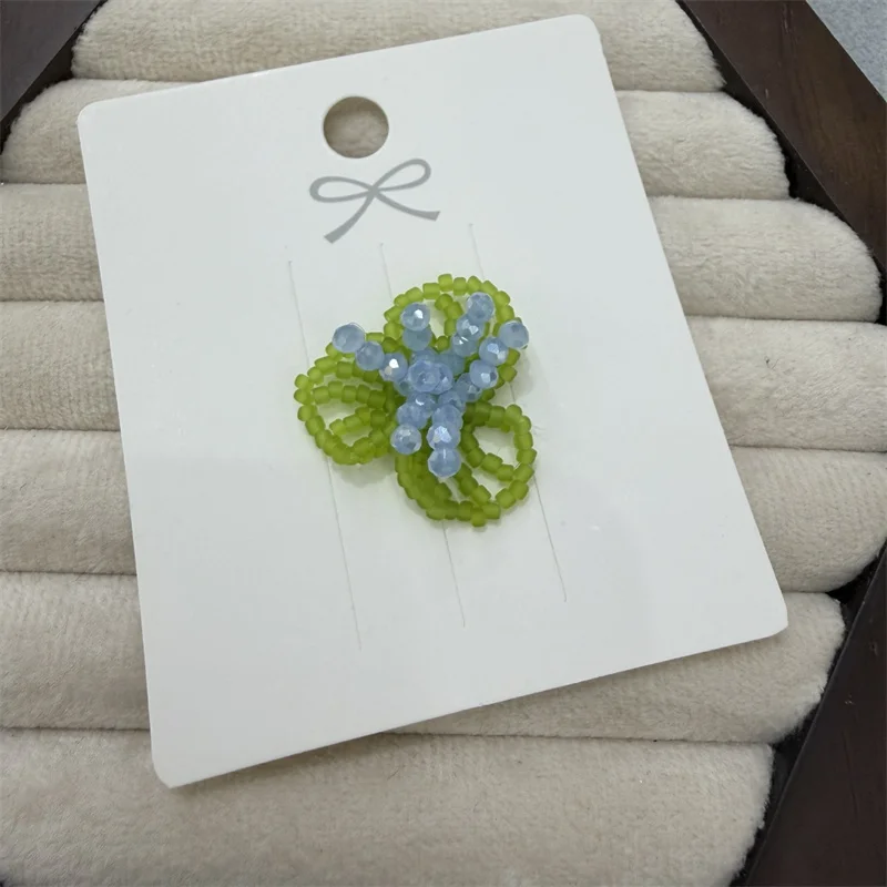 Wholesale 20pcs/lot Color Glass Acrylic Beads Handmade Wave Cartoon Flowers Shape Floral DIY Jewelry Garment Hair Accessory