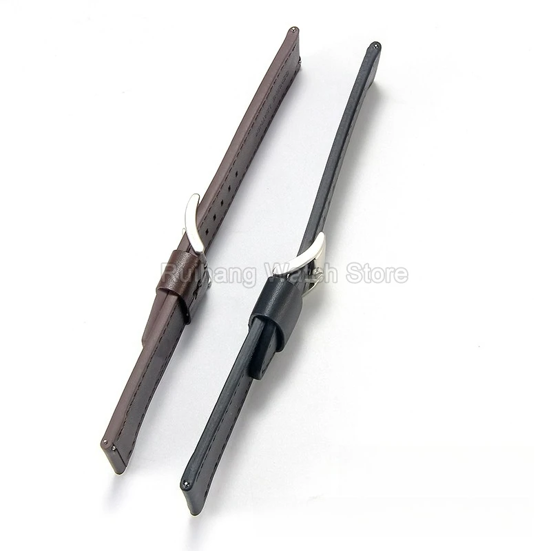 واجهة مسطحة 20 22 مللي متر أسود بني جلد طبيعي حزام ساعة اليد ل الأحفوري JR1436 JR1424 JR1504 ME3052 ME3054 FS4735 سوار