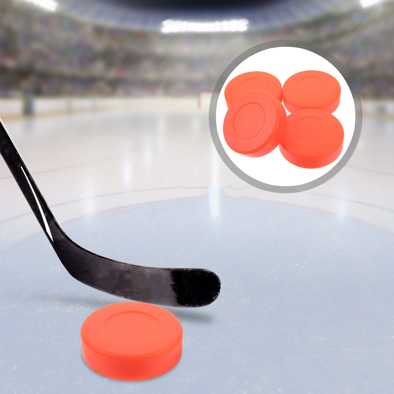 

4pcs Ice Hockey Pvc Training Puck For Practicing Competition Use Sports Supplies Adults Outdoor Hockey Puck
