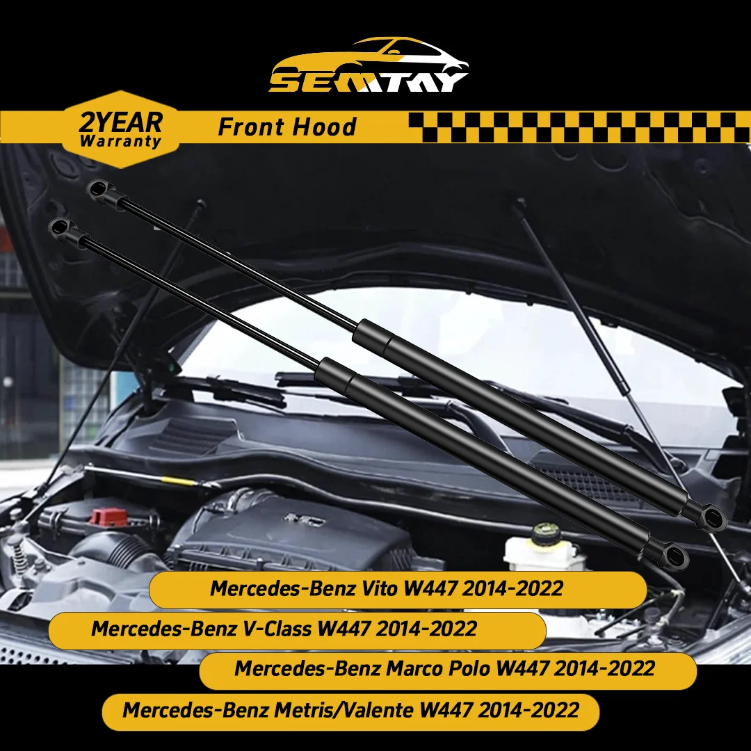 

Стойки капота SEMTAY, совместимые с Marco Polo/Valente/Metris/W447 Mercedes 2014-2022 гг., поддержка подъема капота, пружинные амортизаторы, демпфер