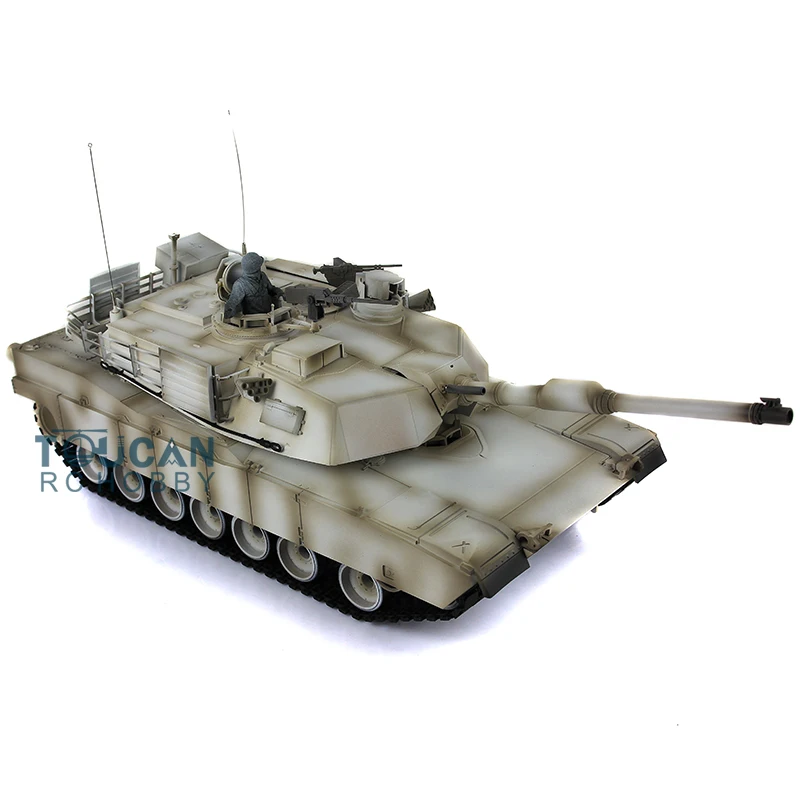 HENG LONG 1/16 Abrams RC Tank 3918 Snow 7.0 360 Turret Barrel Recoil Metal Track RC Panzer Boys for Toys TH17837-SMT4