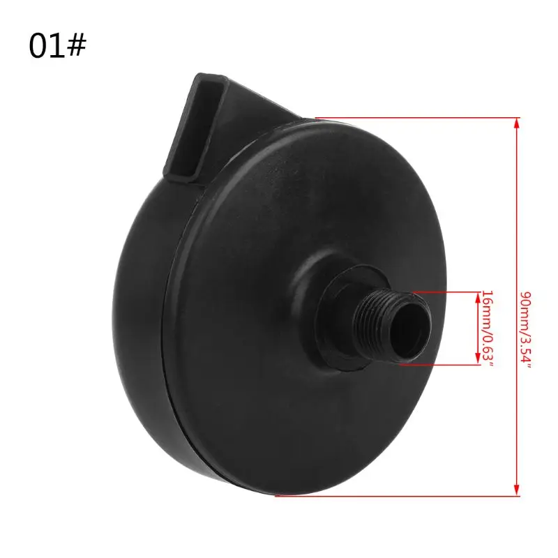 2022 New 16/20mm Black Plastic Male Threaded Exhaust Noise Muffler Air Filter Silencer Compressor