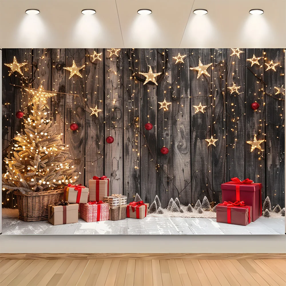 Árvore De Natal Decoração De Fundo, Sala De Estar Fotografia Cenários, Bem-vindo Ano Novo, Lareira De Férias, Festa Indoor, JS-06