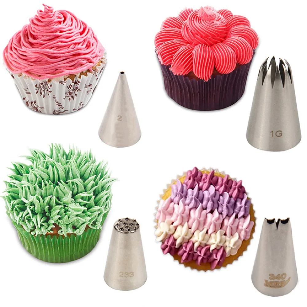 MRF 12pcs Stainless Steel Piping Nozzles Kit,Cake Cupcake Decorating Pastry Icing Tips Set MRF0053