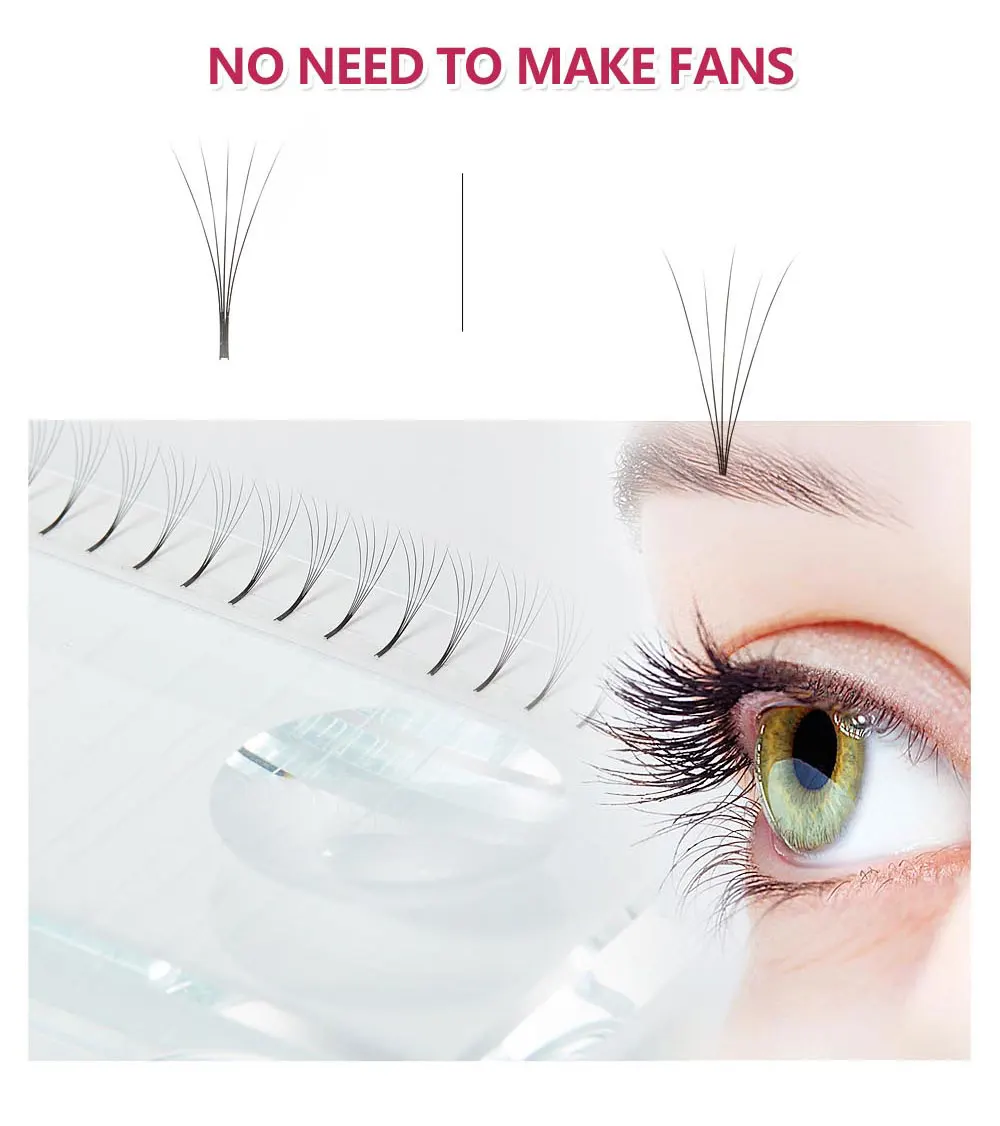 Yelix Russian Volume Eyelash Extensions 2D 3D 4D 5D 6D Premade Volume Fans Cluster Lashes False Eyelashes Cluster