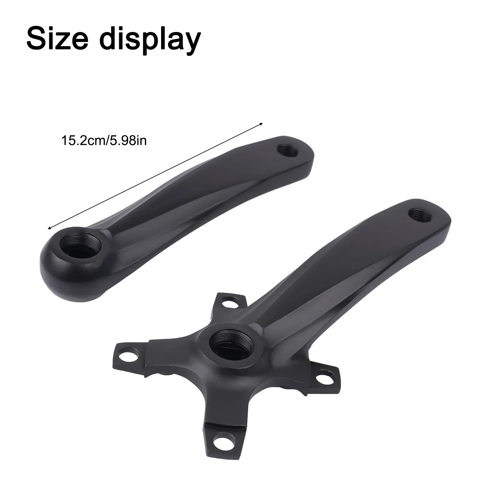 New Material Crank Leg Bicycle Crank Set 1set 23*10*8cm Aluminum Alloy Black Speed:7-12S BCD104mm Length 152mm