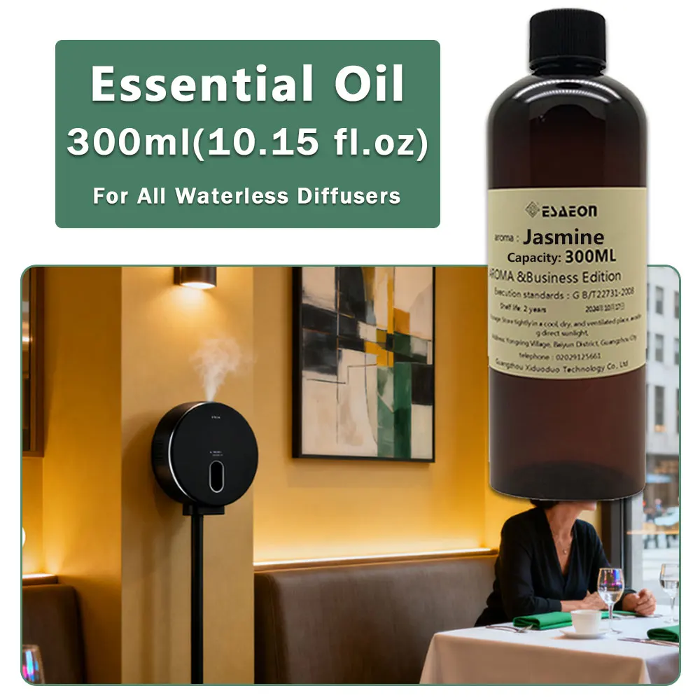 ESAEON Hotel Aroma Machine Supplement Oils - Essential Oil For Waterless Aromatherapy Machines, Jasmine - 300ML (10.15 fl.oz)