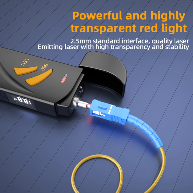 B3A 15MW/20MW/30MW Red Light Source Fiber Optic Test Pen 2.5mm Universal Adapter Interface Type LED Flashlight Fiber Test Pen view 6
