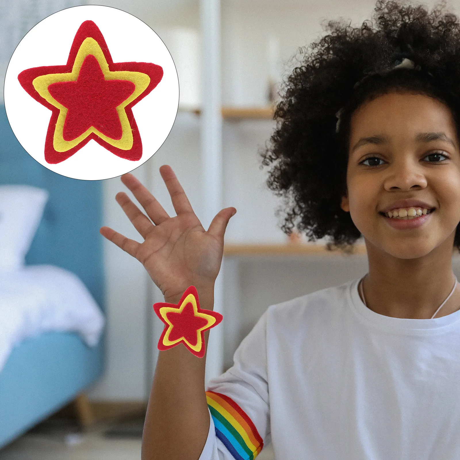 

2 Pcs Wrist Flower Bracelet Corsage and Boutonniere Kit Boys Kindergarten Carpet Circles for Classroom Kids Straps