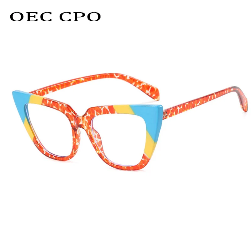 

Multicolour Clear Glasses Frame Women Ins Popular Fashion Anti-Blue Light ransparent Optical Spectacles Female Eyewear