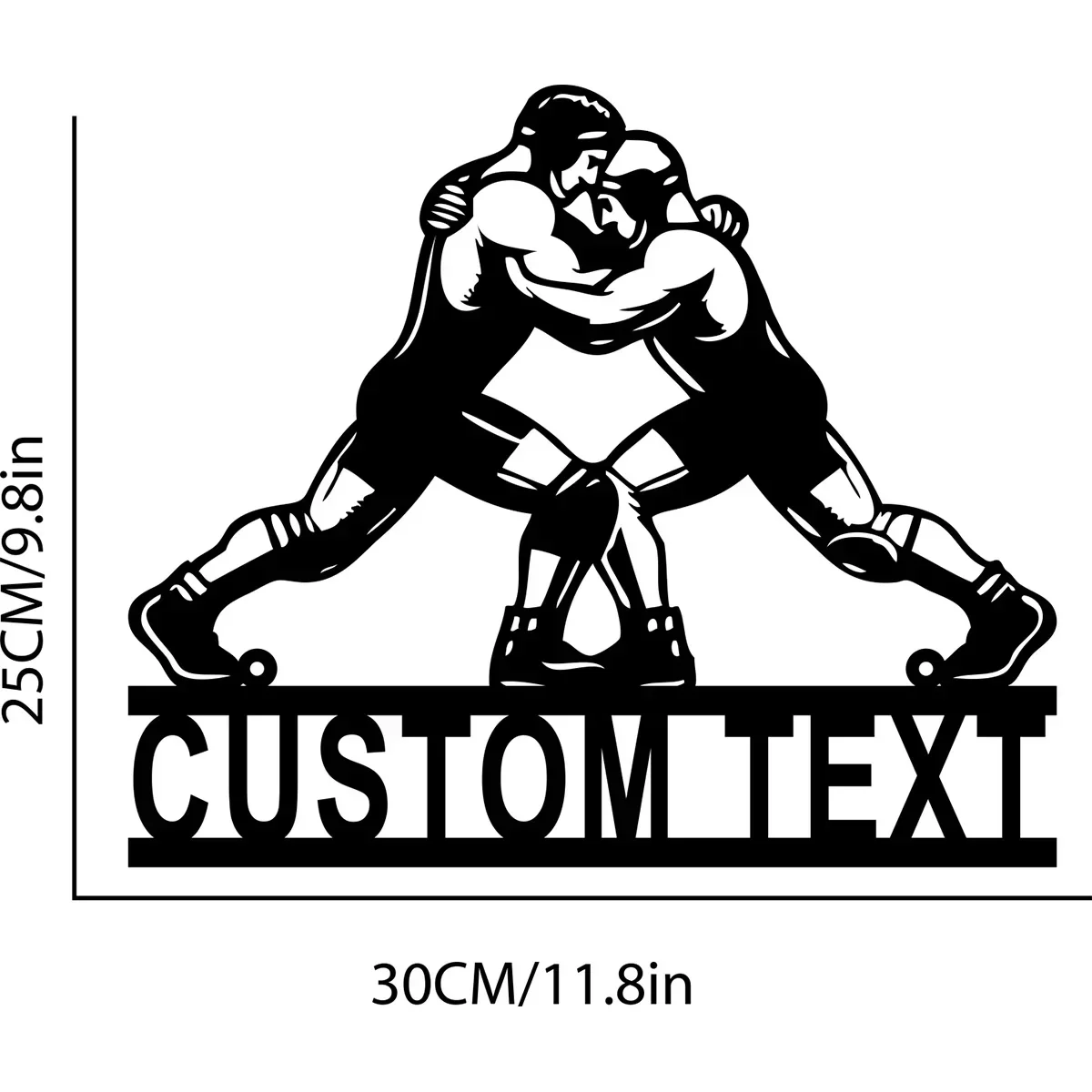 Custom Wrestling Metal Wall Art: A Bold Home Decor Piece, Personalized for Wrestling Sport Lovers, Ideal for Boyfriends