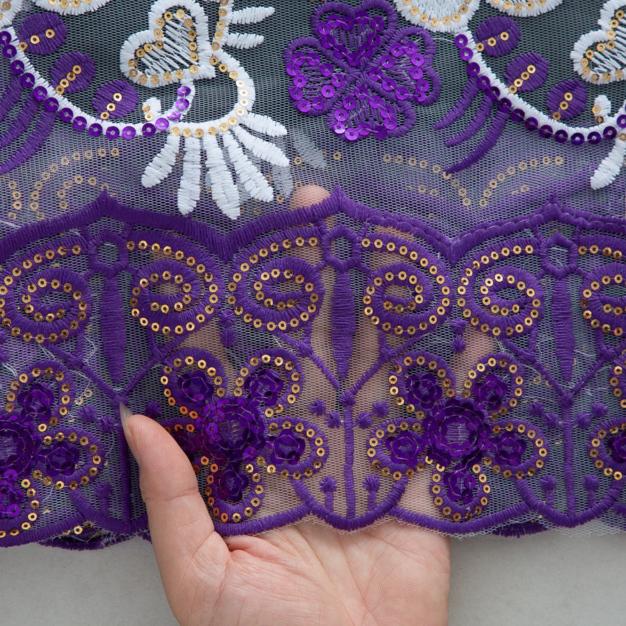 2025 African Lace Fabric Brazil Mesh Lace Fabric High Quality French Tulle Lace Fabric Flower for Wedding Party Dress 5yards4480