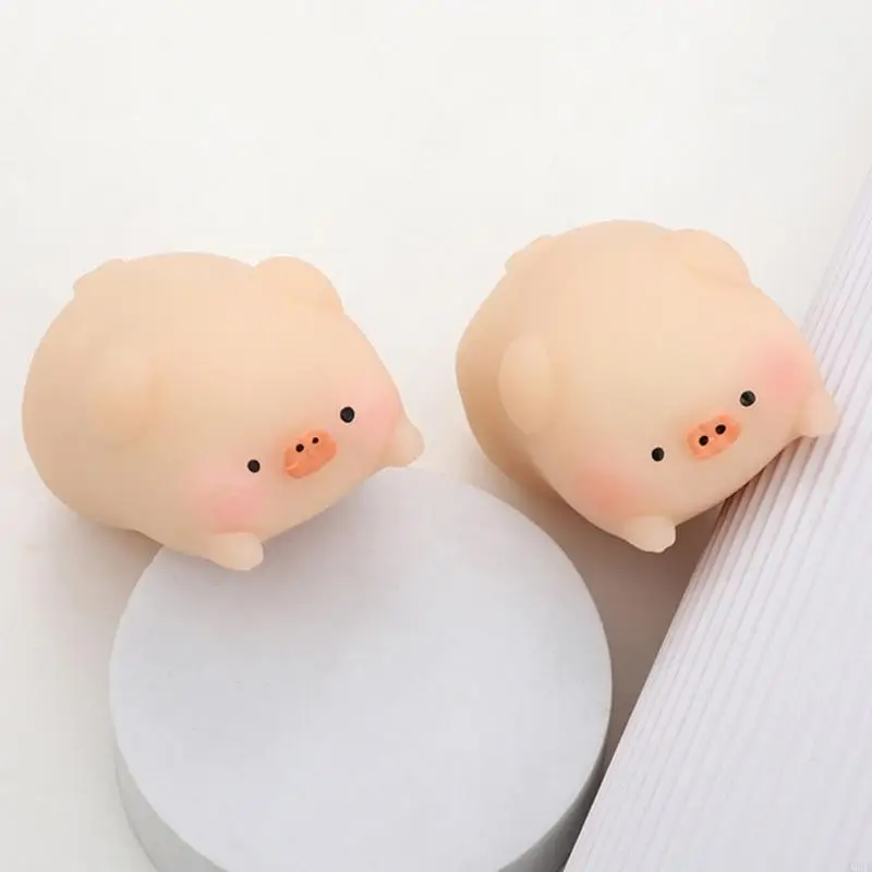 Leuk Varken Beeldje Flexibel Zacht Tafelblad Display Knijpspeeltje Bureau Ornament Huisdier Speelgoed Cadeau voor Kantoor Vriend
