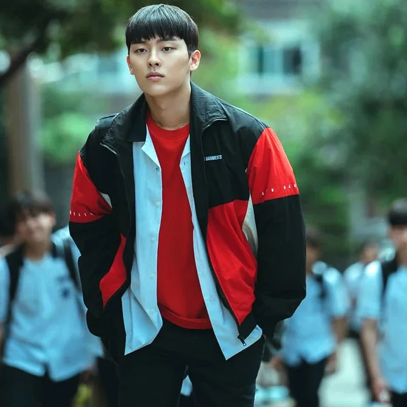 Class 1 Jacket Unisex Sports Coat Men Women Track Activewear Tops Loose Outerwear Qt8 Garments Zip Clothing Ahn Suho Weak Hero