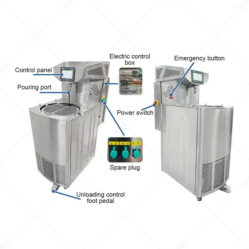 Chocolate Melt Pot Continuous Fully Automatic Electric Temper Device With Tap Custom Small Confectionery Machine