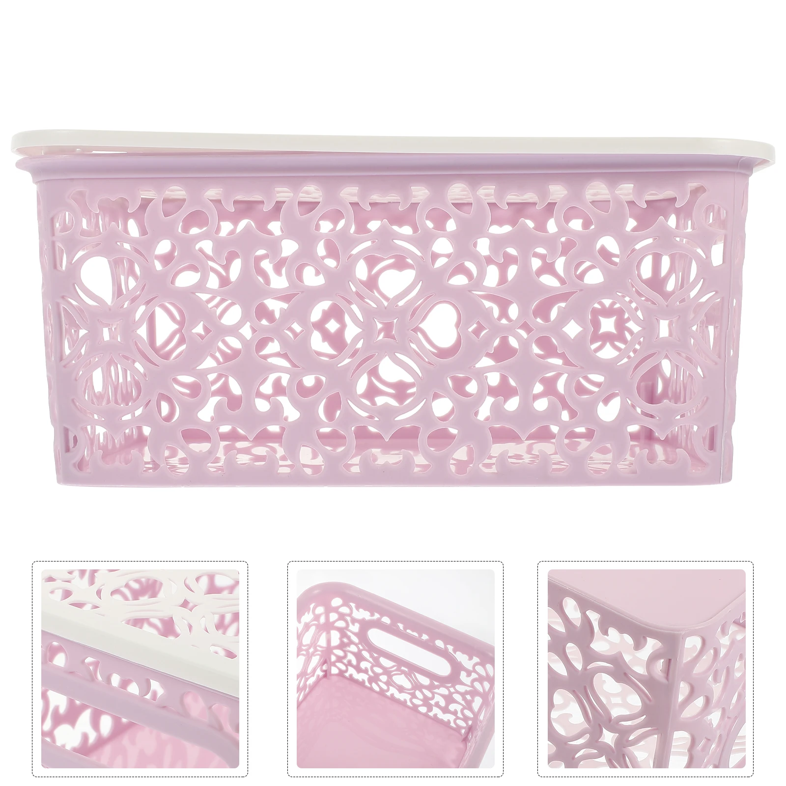 

Plastic Storage Box Hollow Out Basket Stackable Container ganizer Baskets For Closet Socks Clothes Cosmetics Papers