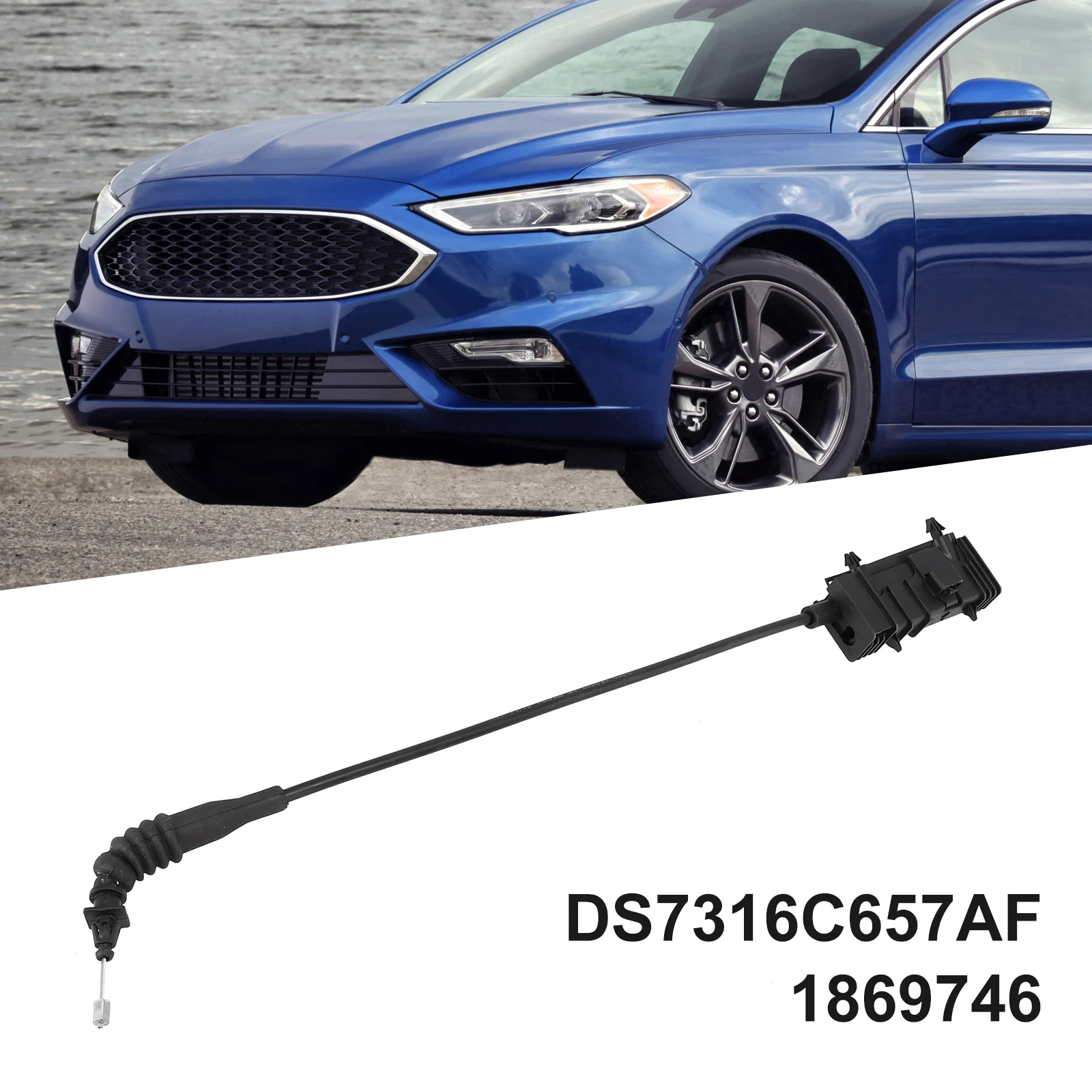 

Car Left Side Engine Hood Cable Rope DS7316C657AF 1869746 For Ford Fusion 2013-2016 Replacement Exterior Parts