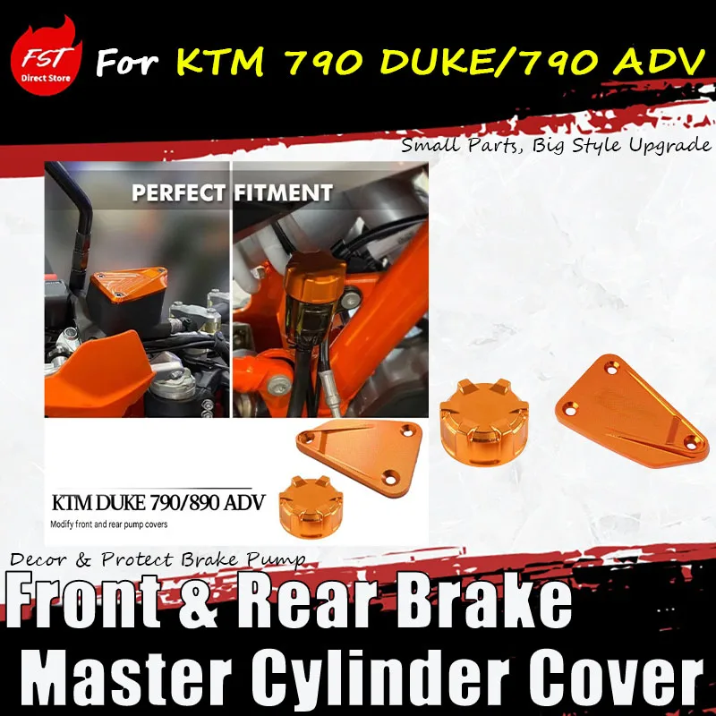 For KTM 790 DUKE/790 ADV customization accessories: front and rear pump covers, oil tank cover, rear brake oil tank cover