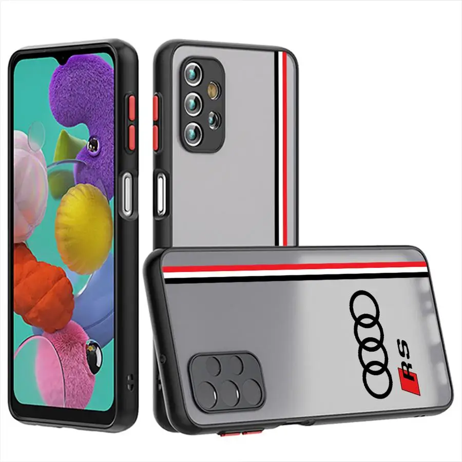 A-Audi RS LOGO Phone case for Samsung Galaxy A12 A13 A14 A15 A22 A25 A24 A32 A23 A33 A34 A53 A54 A55 A72 A35 A52 A73 4G 5G case