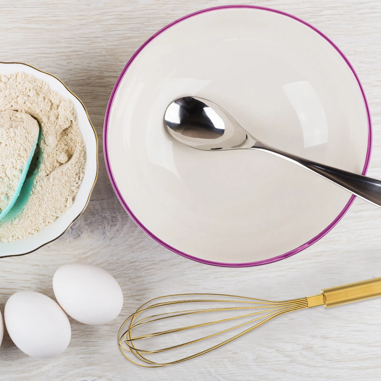 

1pc Egg Whisk Stainless Steel Handheld Manual Wire Whisk For Kitchen Baking Cooking Cream Milk Stirrer Multi-Use Mixing Tool