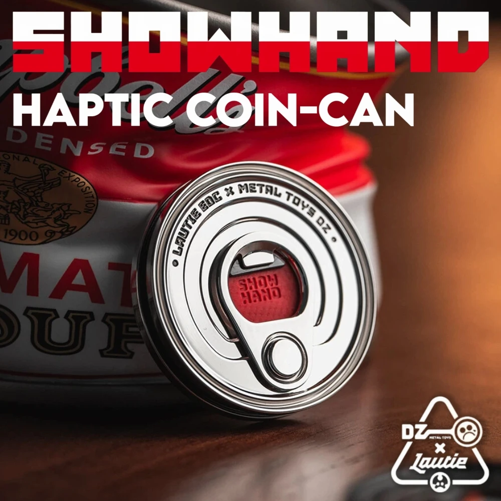 LAUTIE EDC & Metal Toys Dz HAPTIC COIN-CAN Stainless Steel Haptic Coin Anxiety Relief Gadgets Show Hand Limited Edition 799