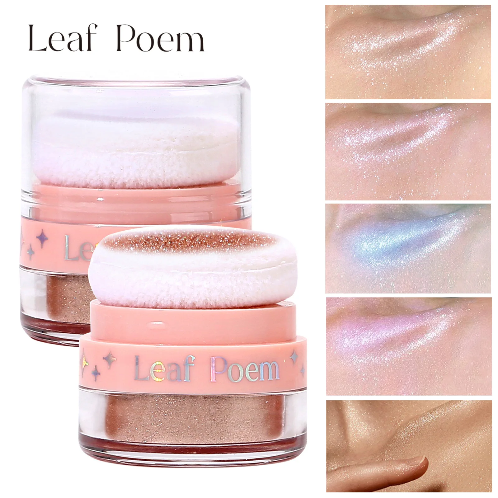 

3D Highlighting Tapping Powder Multi-Use Strobing Glitter for Face Body Buildable Pearl Shimmer Sweat Proof Festival Essential