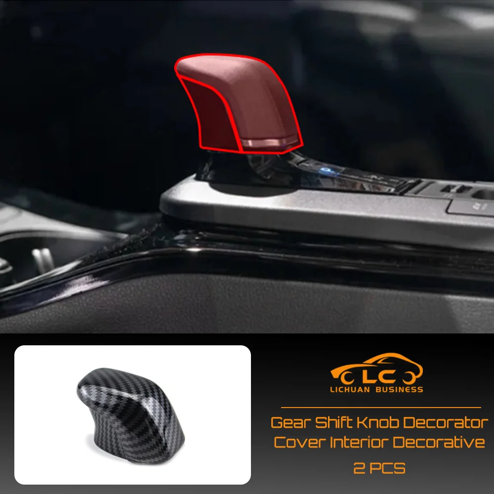 

Gear Shift Knob Decorator Cover ABS Carbon Fiber Color Interior Decorative for Toyota Prius 2023 2024