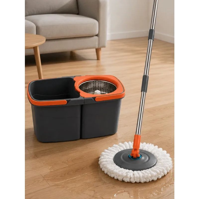 Detachable Spin Mop With Bucket Set, Hands-Free Wet & Dry Use Lazy Mop Kit For Household Cleaning Household Cleaning Tools & Accessories