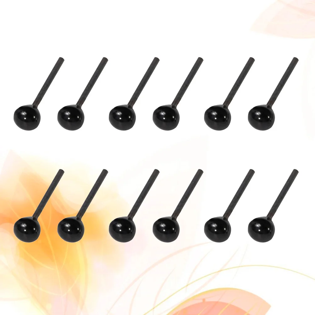 

200Pairs DIY Black Glass Safety Eyes for Handmade Animal Craft Projects Scrapbooking and Kids Art Black Bean Eyes
