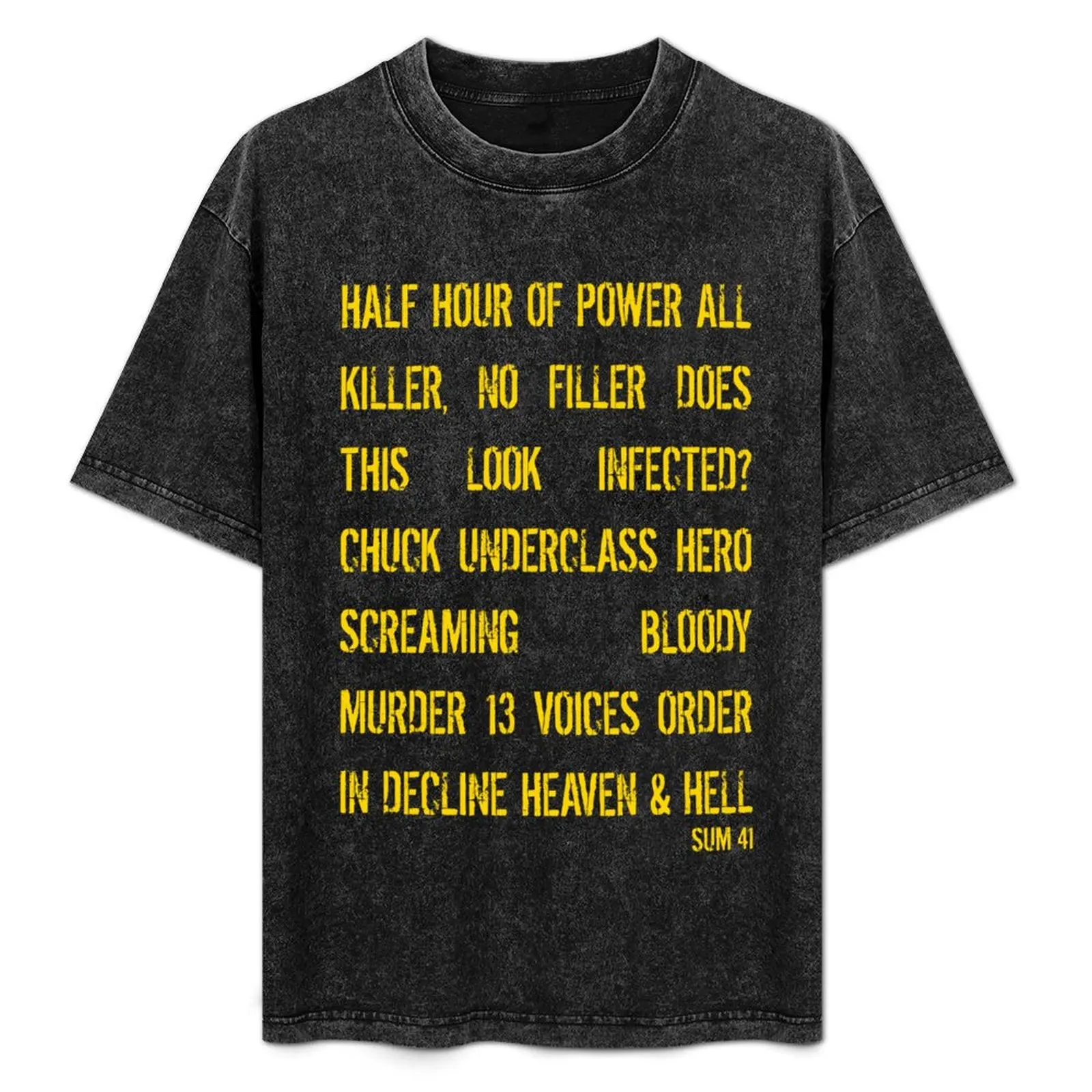 

Sum 41 Discog T-Shirt Work Wear Short Sleeve T-Shirt
