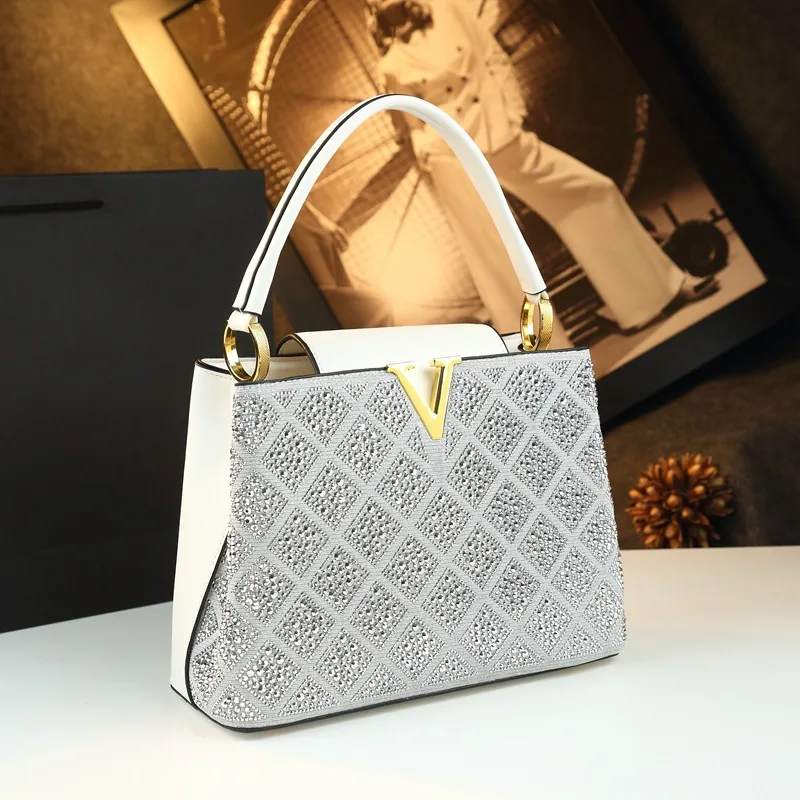 

2025 Spring Summer Rhinestone Quilted Bag | Elegant Kelly Bag Inspired Small Purse | Women's Stylish Shoulder & Crossbody Bag