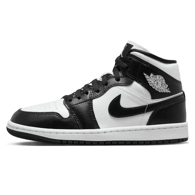 Nike Air Jordan Retro 1 One Mid Classic OG Panda Black White Outdoor Trainers Sports Shoe Sneakers Women Men Basketball Shoes