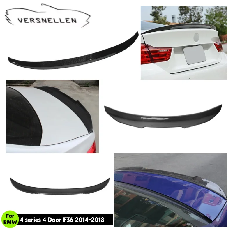 

For BMW 4 Series F36 4Door Cran Coupe M4 Style Carbon fiber Rear Spoiler Trunk wing 2014-2018 430 435 440 Rear Trunk Spoiler