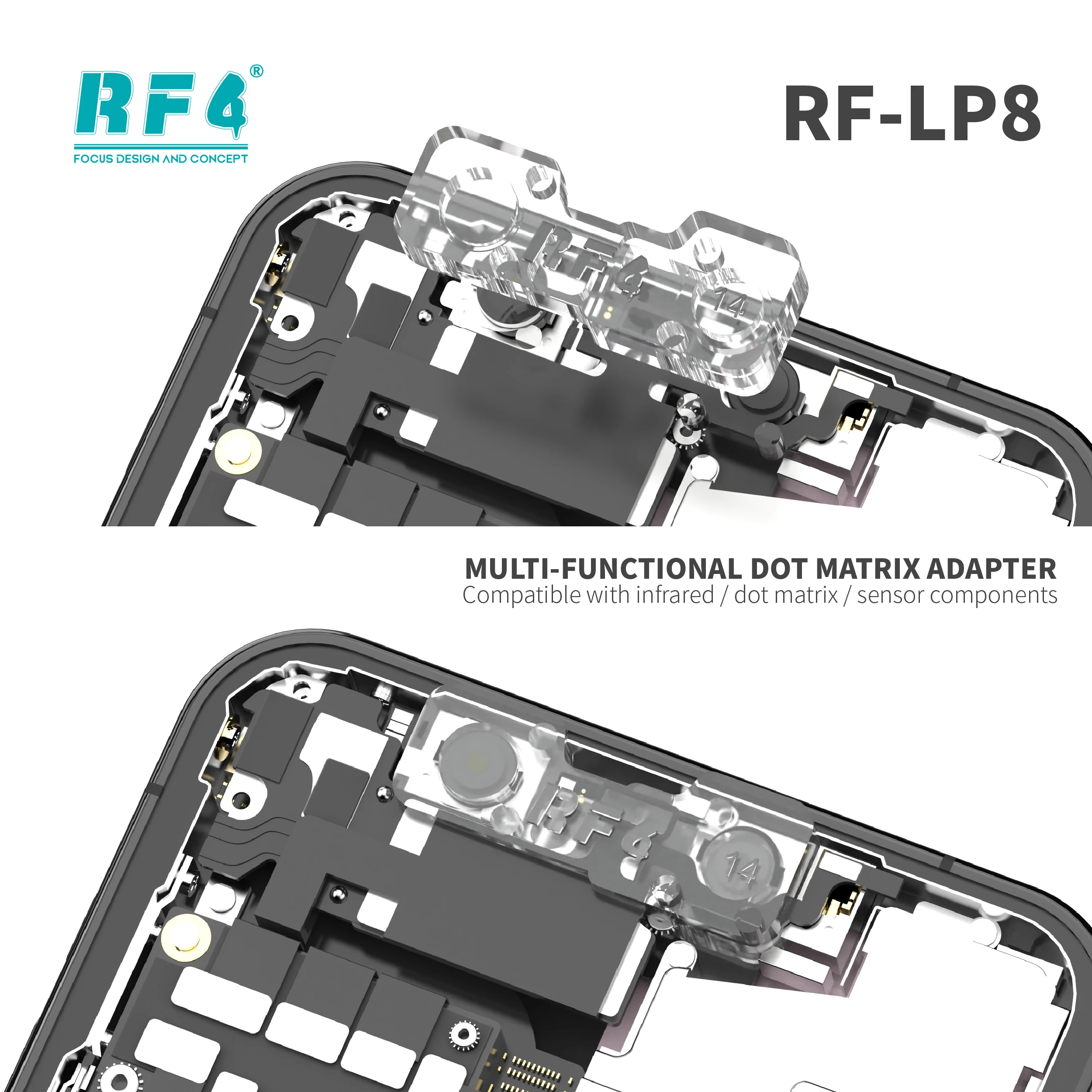 RF4 RF LP8 Magnetic Camera Dot Matrix Protector Resin Dust Proof Cover For X To 17 Front Rear Lens Sensor Repair Tools