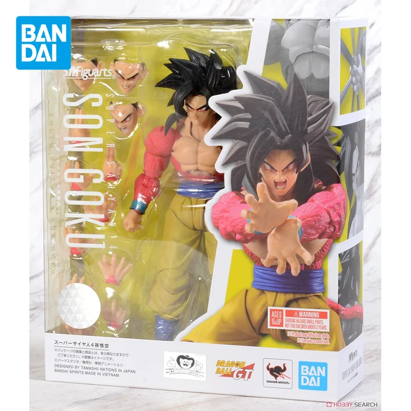 Bandai Original Anime Figure Dragon Ball GT SHFiguarts Son Goku Action Figure Toys for Boys Kids Christmas Gift Model Dolls