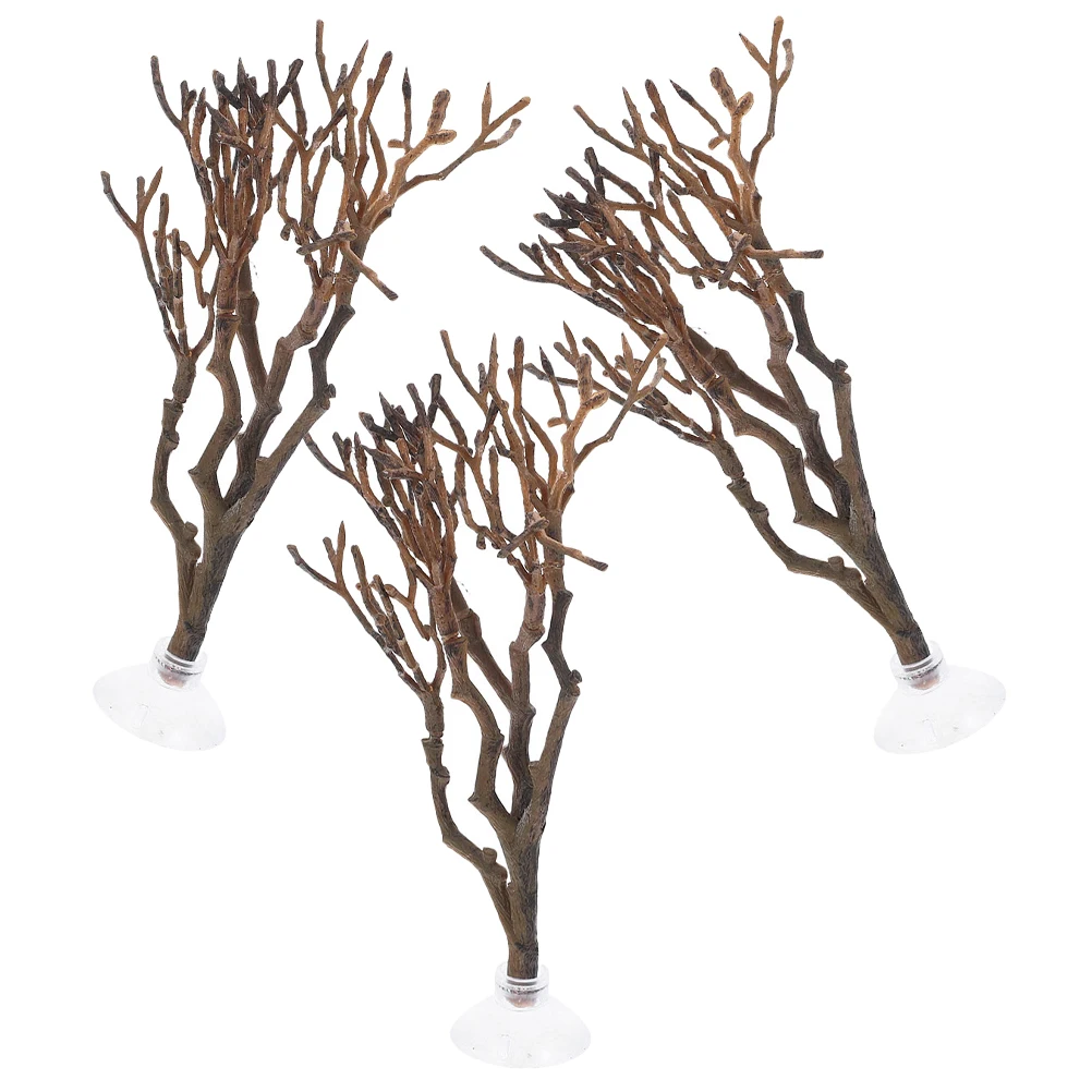 

3 Pcs Fish Tank Decoration Log Sticks Aquarium Trunk Moss Tree Coral Branches High Realism reptile terrarium decor tank decor