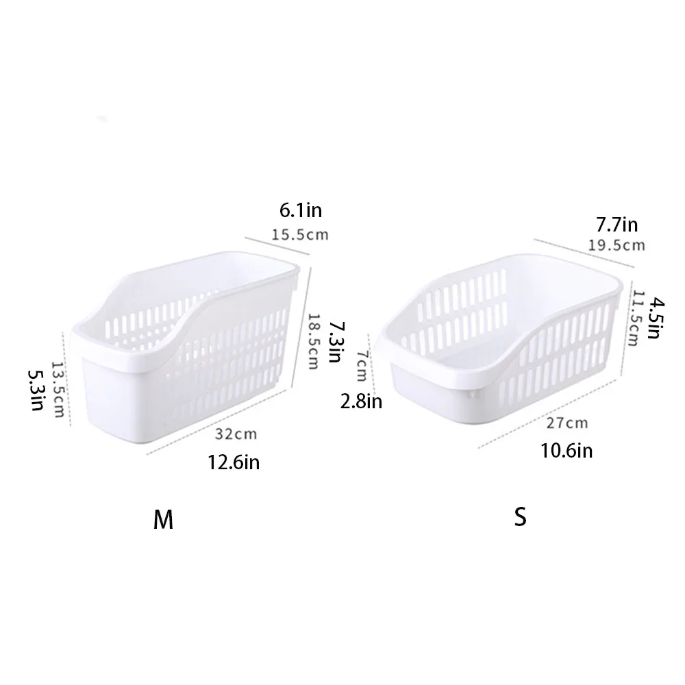 Multi-Functional Storage Basket for Bathroom Shower Gel and Shampoo, with Drainage Holes and Handles, Hollowed Out Design