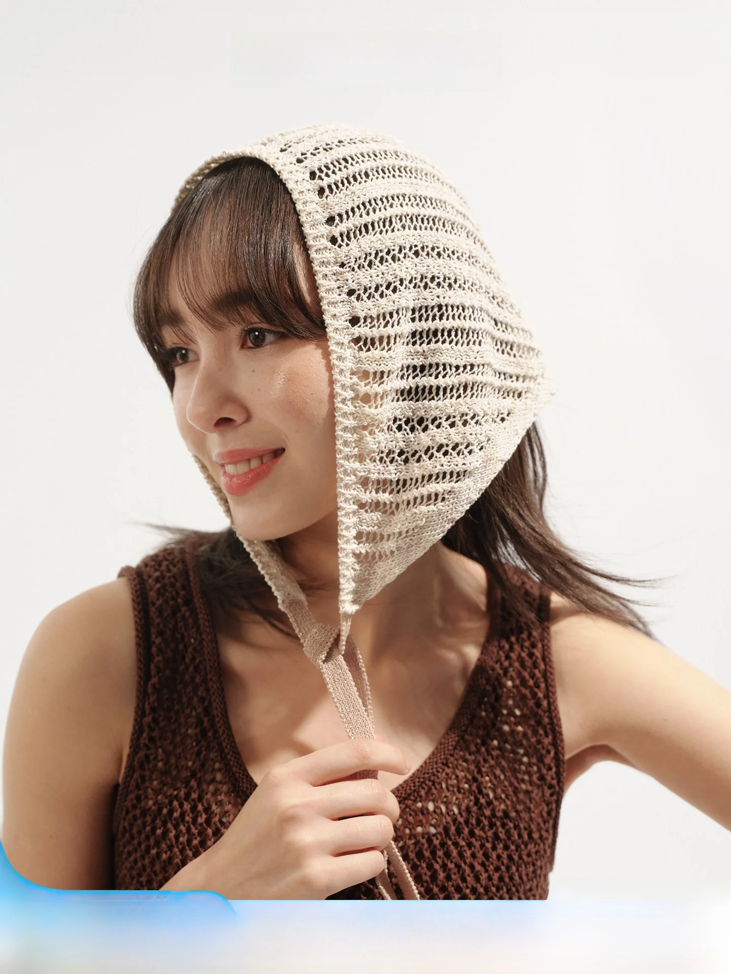 shangsen-knitted-scarf-hollow-out-sequin-bright-white-versatile-hairband-for-spring-summer-geometric-pattern-women