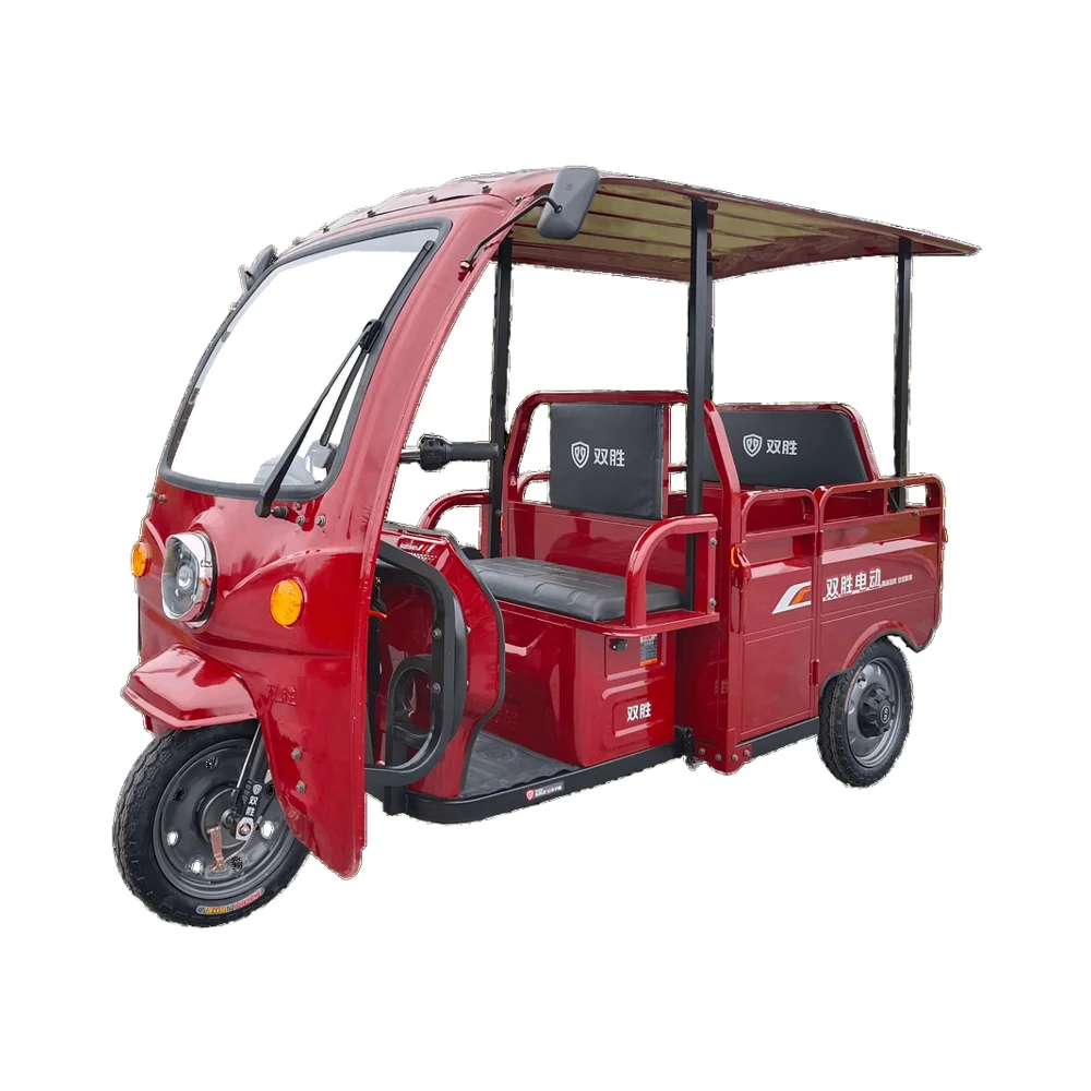 

Adult Foldable Electric Tricycle 1000W Power 48v 60v Voltage Open Canopy Cabin Roof Cargo Bike Electric Car Passenger