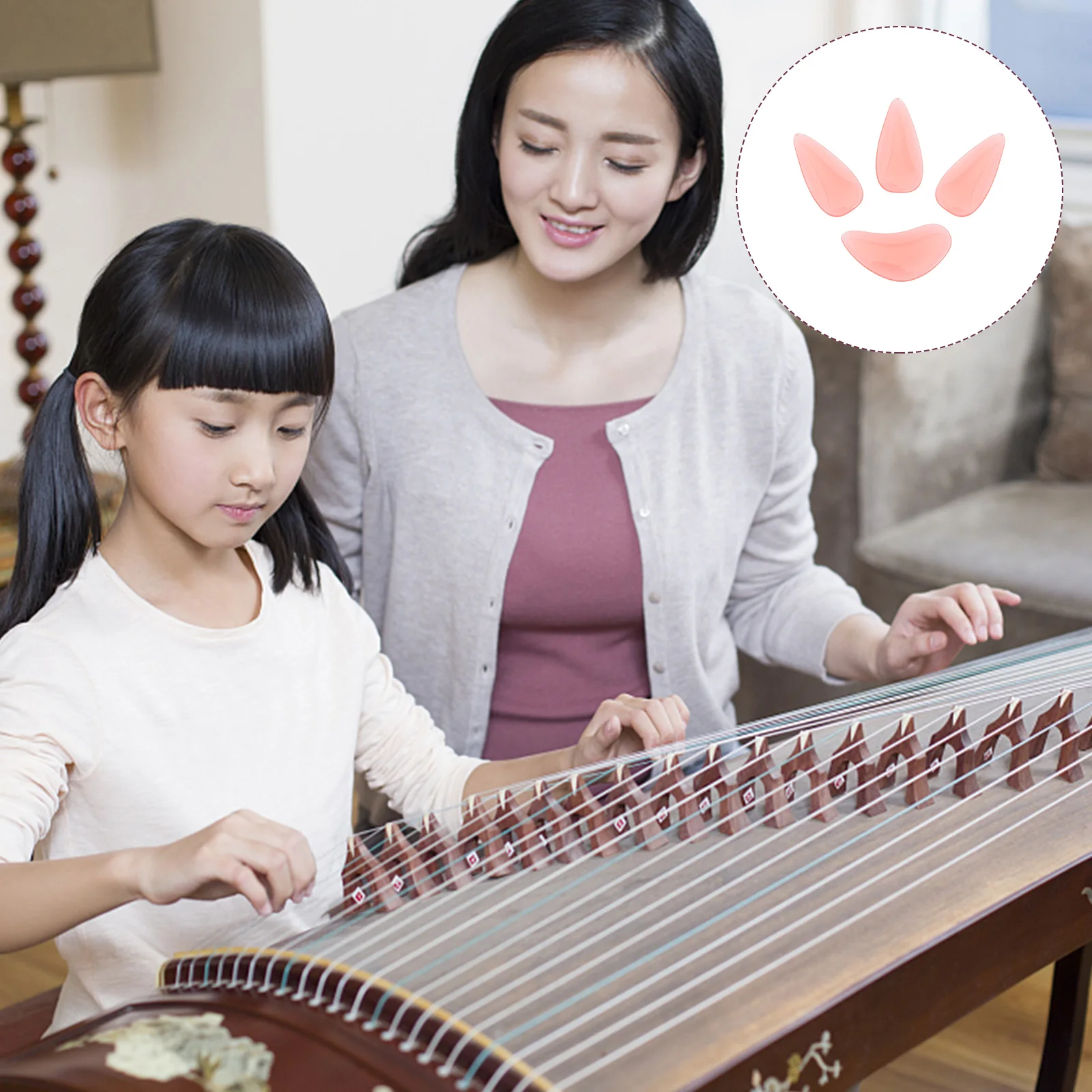 

Musical Instrument Crystal Nails Child Tools Nylon Exquisite Guzheng Playing Finger Picks