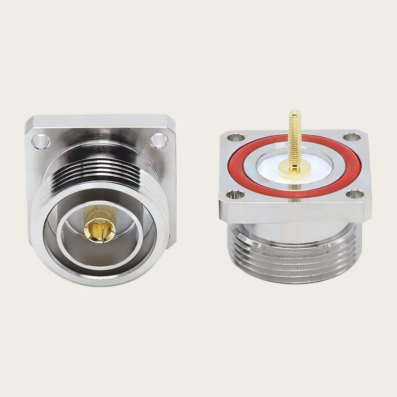 L29-KFD-13-M3 DIN Female Seat Waterproof Ring Four-Hole Flange Fixed Connector M3 Thread for Electronic Components