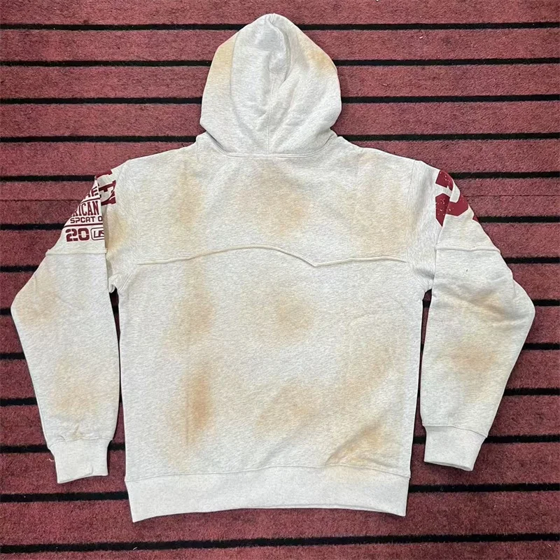 بلوفرات بغطاء للرأس باللون الأسود للرجال والنساء باللون الأخضر المغسول بغطاء للرأس كبيرة الحجم