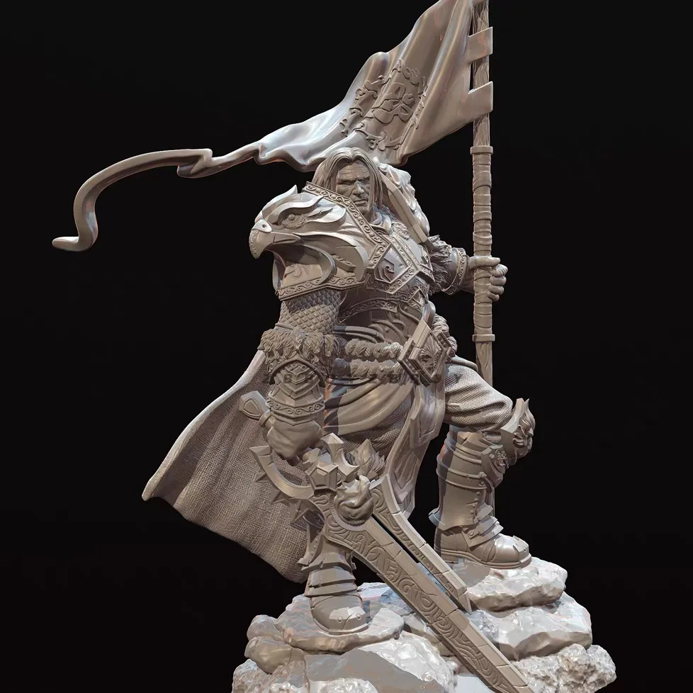 75MM Character Resin Model Set - Warcraft Varian  ​ Unassembled and Unpainted  321J