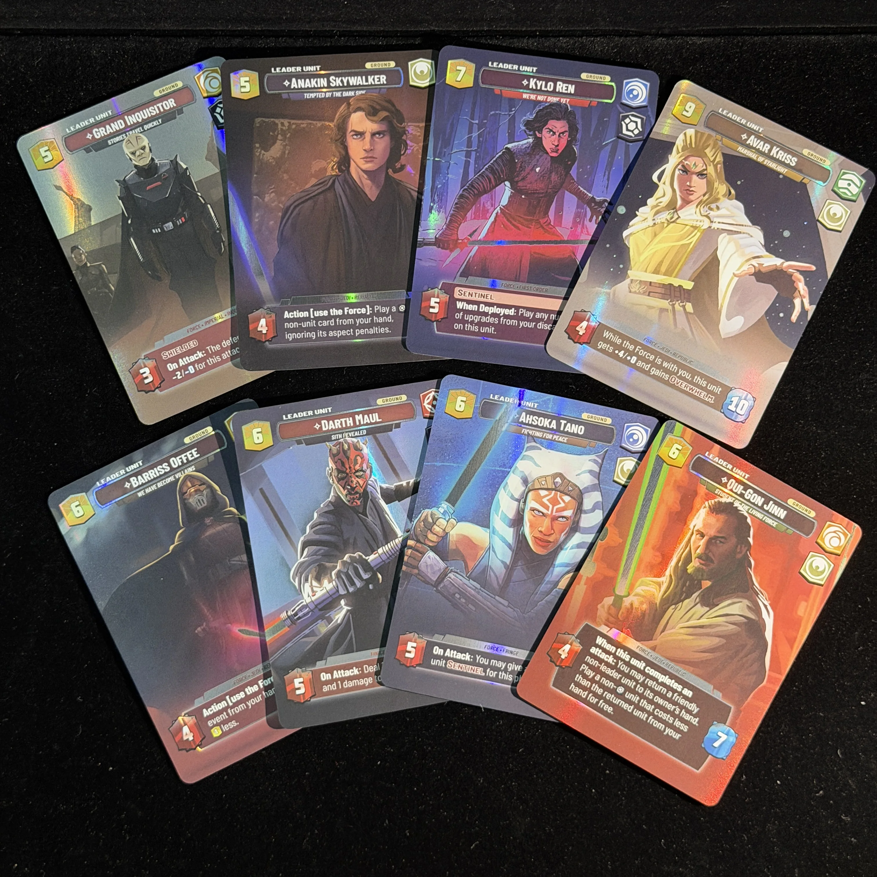 SWUDB LOF Legacy of the Force 18 Leaders Master Set Double-Sided Holographic Foil Top-Tier Core Collectibles Proxy Cards