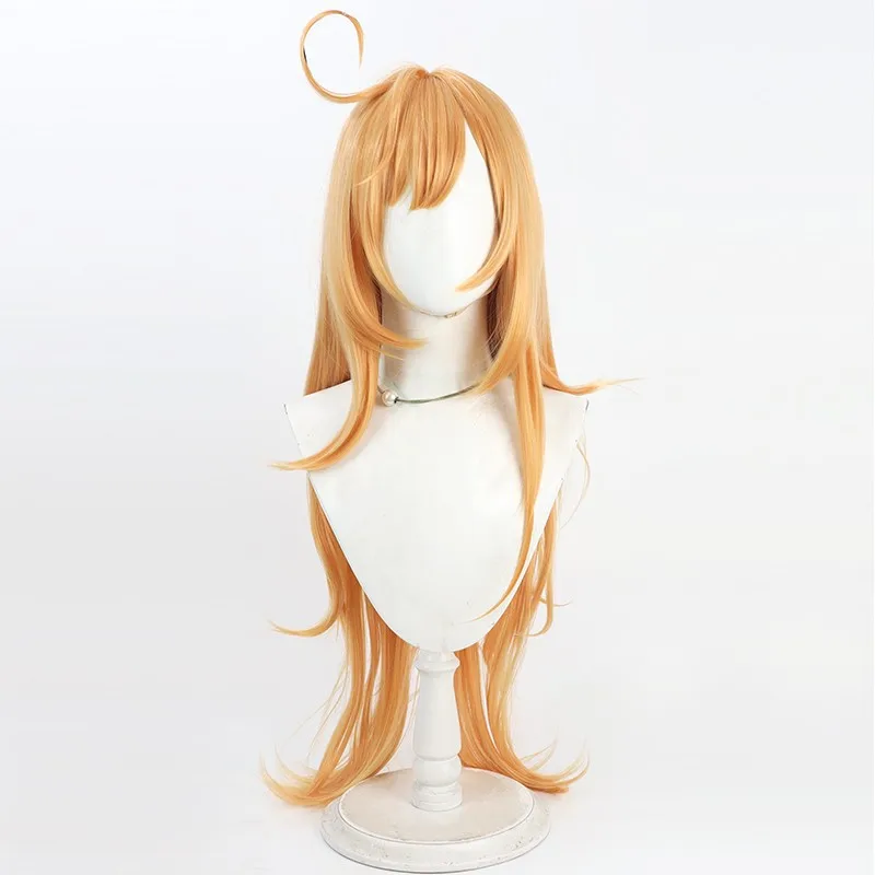 Genshin Impact Escoffier cosplay wig golden yellow layered spikes scalp Halloween gift